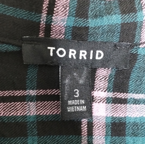Torrid Flannel Gauze Oversized Shacket Size 3X - Picture 5 of 7